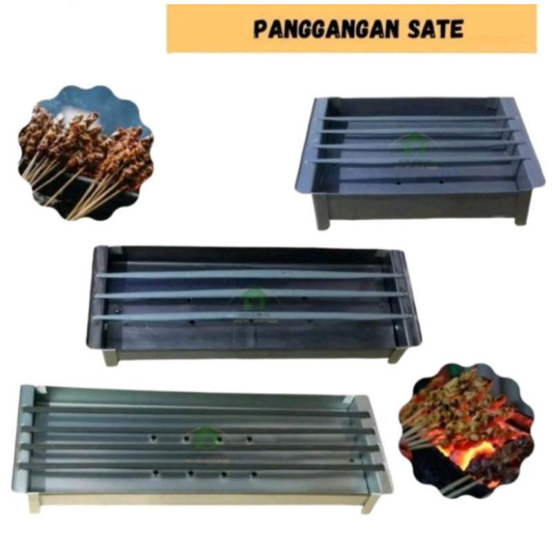 Panggangan Bakaran Sate Kotak Tebal Alat Pembakaran Sate