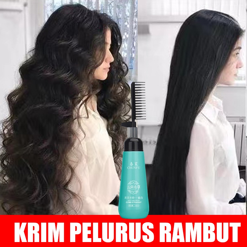 Krim Pelurus Rambut Permanen Cream Pelurus Rambut Permanen Tanpa Catok Alat Pelurus Rambut Hair Stra
