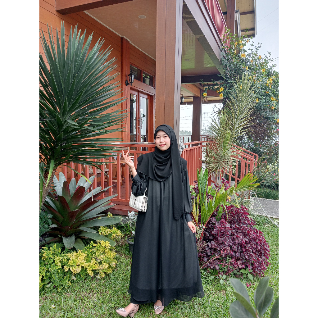 Gamis Ceruti Babydoll Premium(gamis malaysia) gaun halus