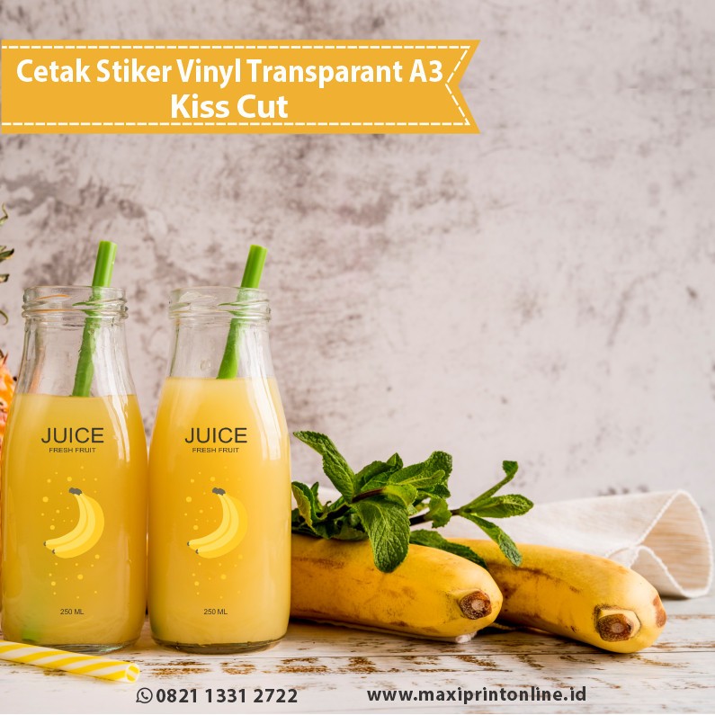 

MAXI - Cetak Stiker Label Vinyl Transparant berkualitas, proses cepat, ukuran A3