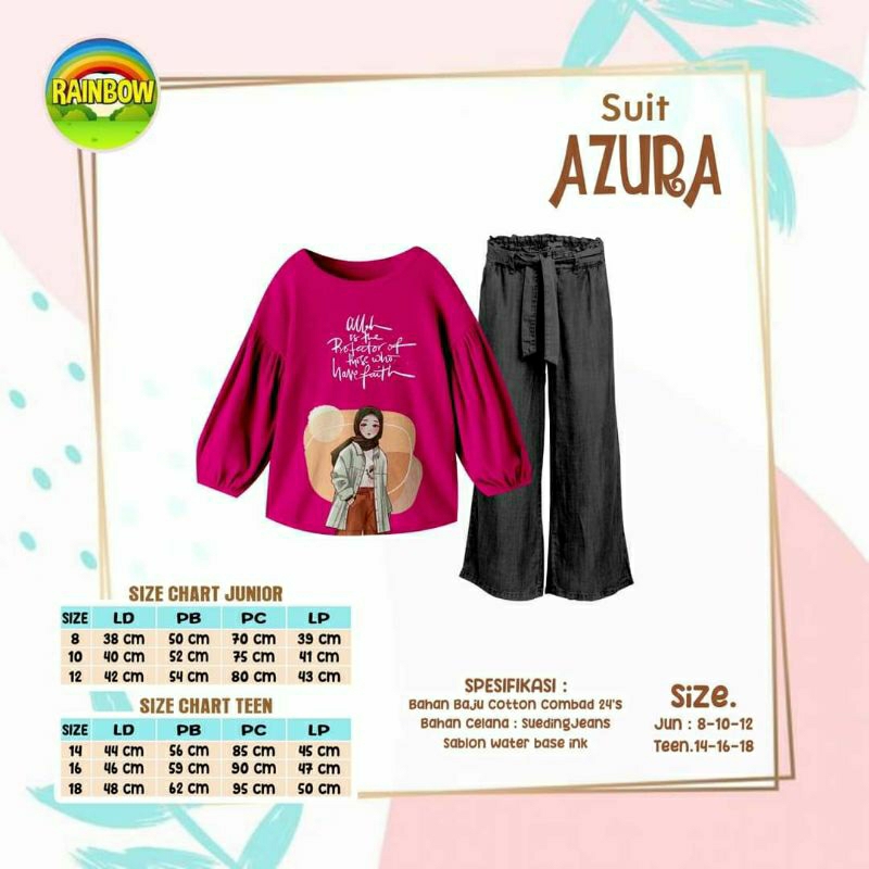 setelan kulot perempuan,setelan anak perempuan,set kulot sueding jeans atasan kaos.usia 8-15th