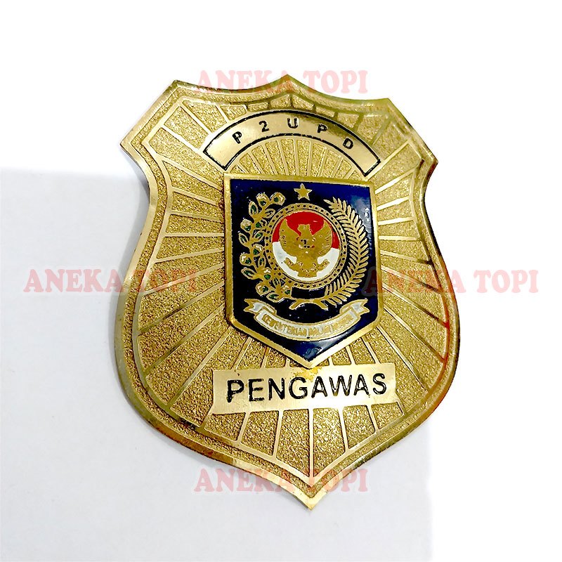 Lencana PPUPD Besar Model Perisai Pin PPUPD Pengawas Jarum Magnet - Aneka Topi