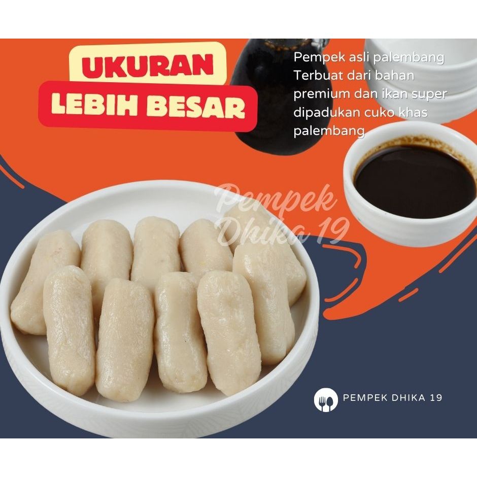 

Pempek lenjer kecil ikan kakap super