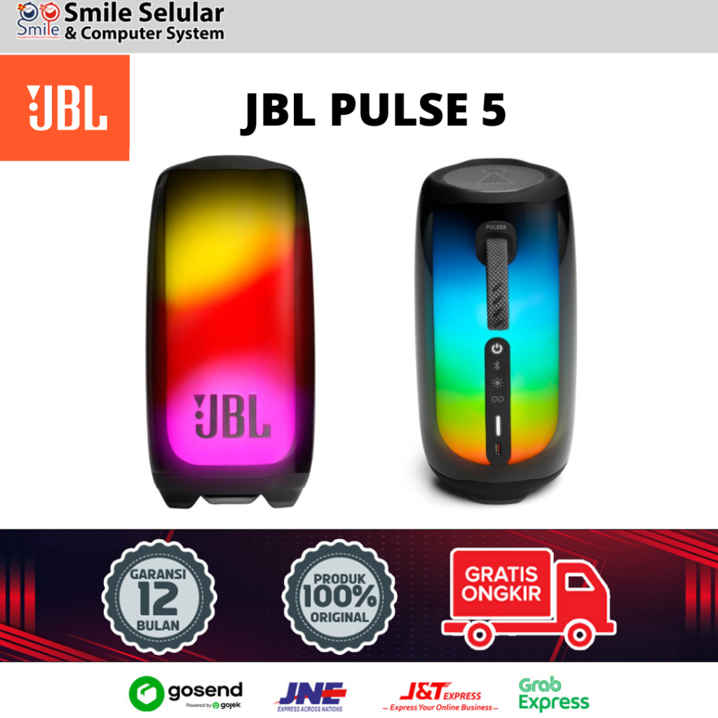 JBL Pulse 5 Speaker Portabel Stereo Bluetooth dengan LED 360 Derajat