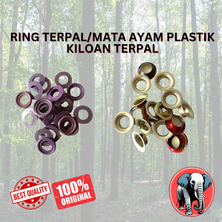 Ring Terpal / Mata Ayam Plastik KILOAN Terpal bonus biji tanaman