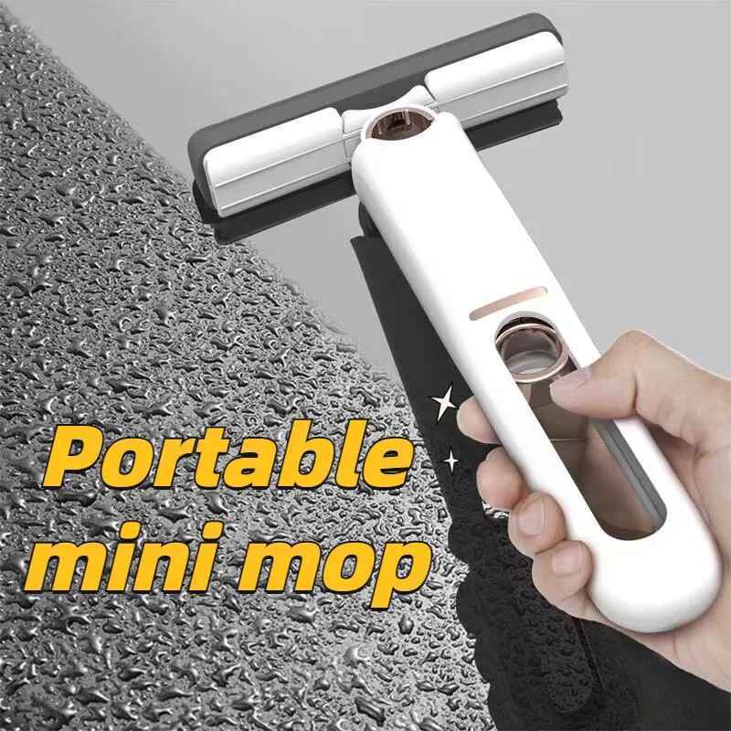 POM Pel Mini Mop Alat Pembersih Portable Lipat Foldable Keramik Kaca Debu Dapur Mobil Lantai