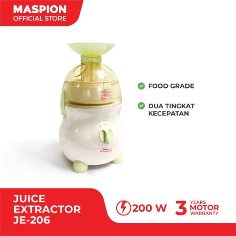 Maspion Juicer Extractor Pengejus Juicer Jus Buah Sayur JE 206 Maspion JE206 Maspion Juicer