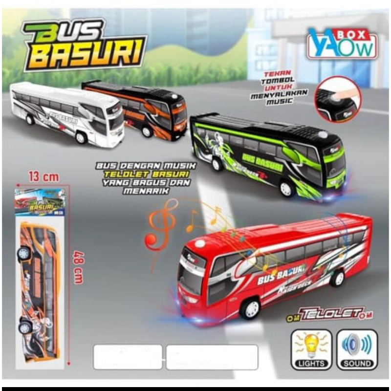 mainan bus telolet/ bis telolet FREE Baterai