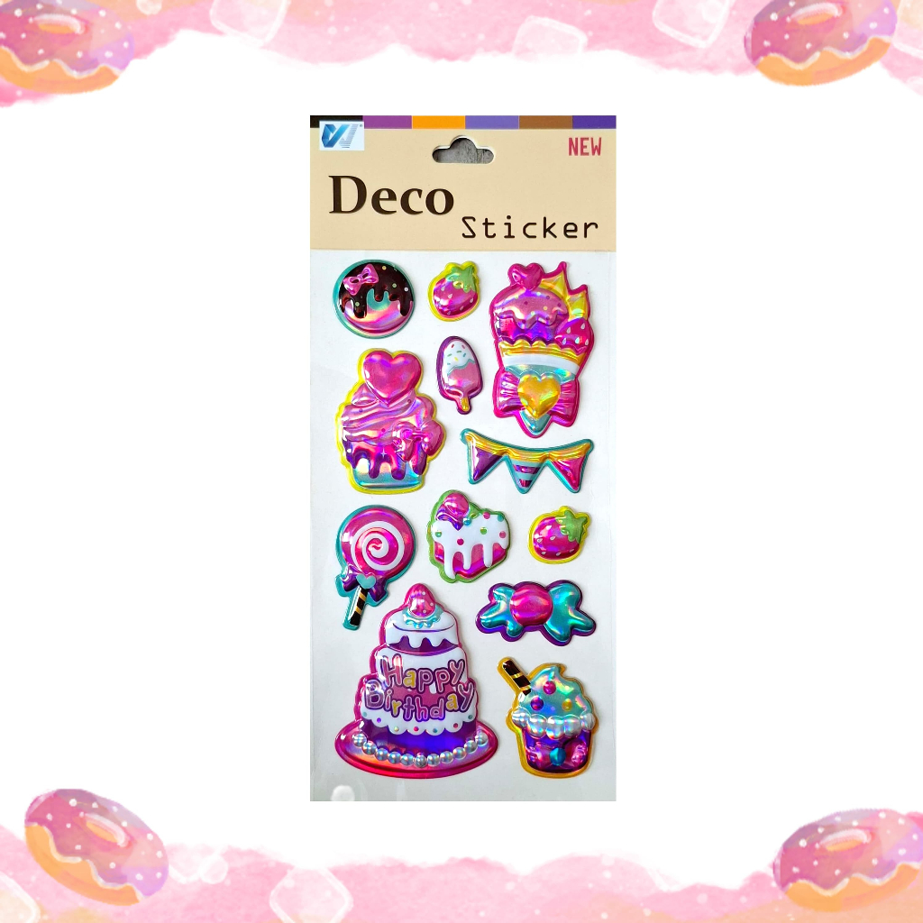 

Pop Up Deco Sticker Stiker Timbul Gambar Tempel Anak Karakter Birthday Cake Kue Ulang Tahun