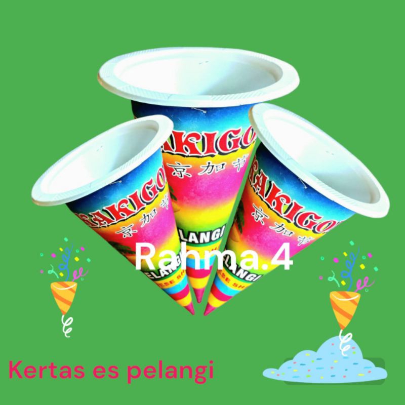 

50pcs,KERTAS ES PELANGI/DUS ES SALJU/WADAH ES KAKIGORY MURAH