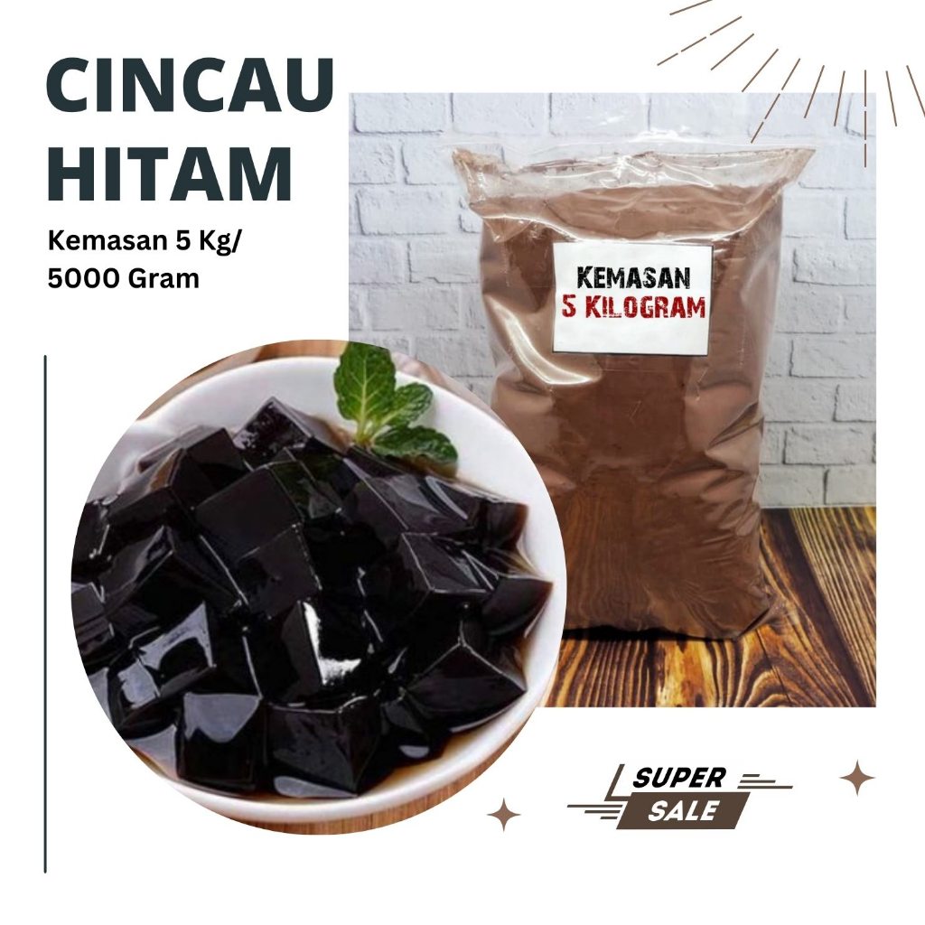 

Jelly Cincau Hitam Kemasan Alumunium Foil 1 Kilogram Kemasan 5Kg
