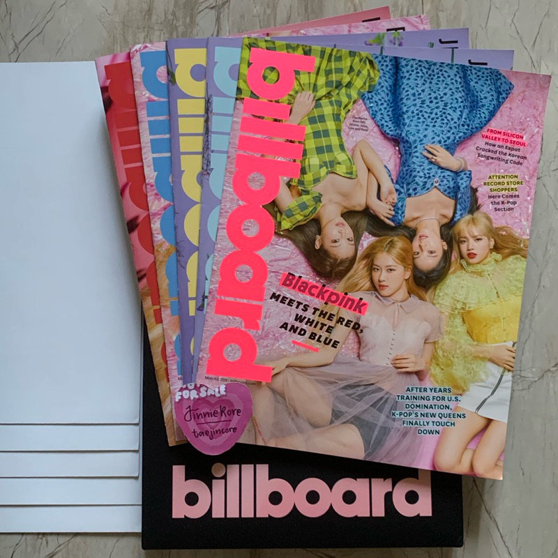 BLACKPINK 2019 BILLBOARD MAGAZINE OFFICIAL MEMBER COVER FULLSET FOLDED POSTER GROUP JISOO JENNIE ROS