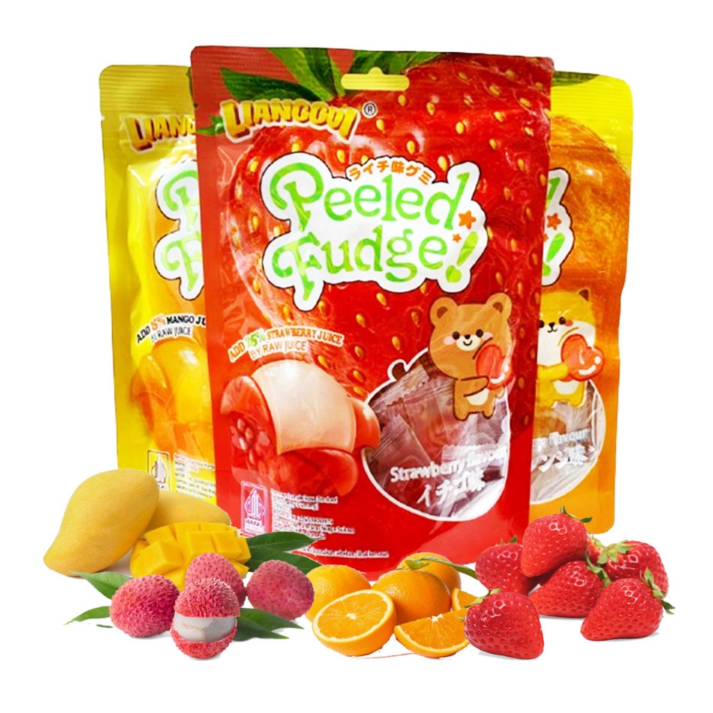 

PERMEN KUPAS VIRAL/PERMEN PEELED FUDGE MANGGA/ORANGE/LECHY/MIX/STOBERI 108GR/PERMEN KUPAS BEST SELLER/PERMEN YUPPY JELLY