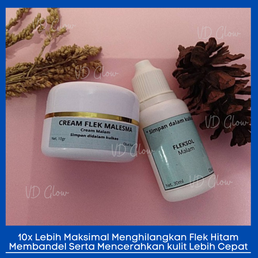 PAKET SUPER FLEK TEBAL / FLEKSOL DAN CREAM MELASMA / MENGHILANGKAN FLEK / MEMUDARKAN FLEK / MENCERAH