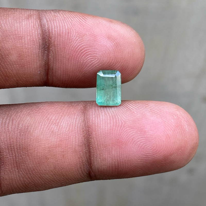 Batu Jamrud Colombia Natural zambian emerald Jamrud octagon Kotak Dim 8.5x6x3.5