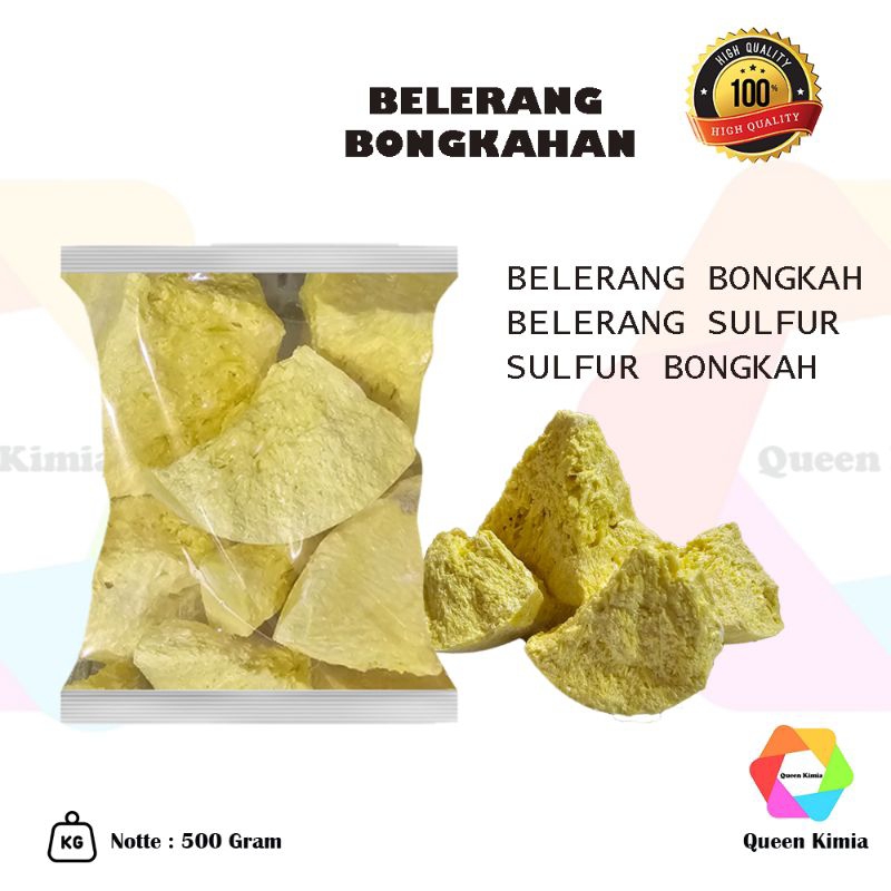 Belerang Bongkahan 500gram / Belerang Sulfur / Sulfur Bongkahan / Belerang 99.8% /Bongkahan Murah