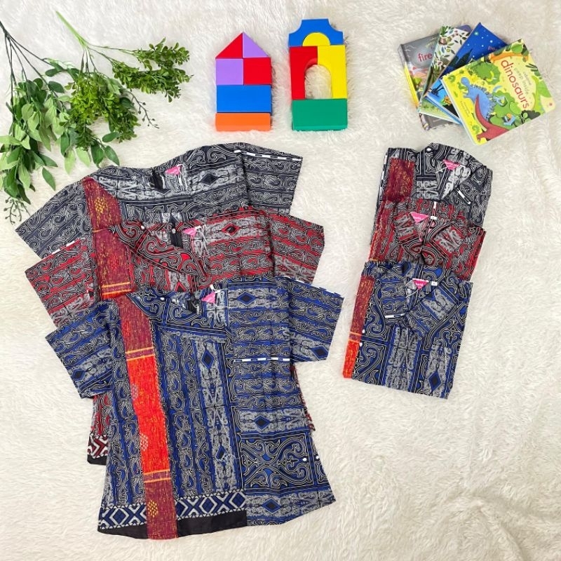 ESTHER BLUS BATIK ANAK MOTIF TENUN BATAK KOMBINASI ULOS BATAK ADA COUPLE KEMEJA COWOK