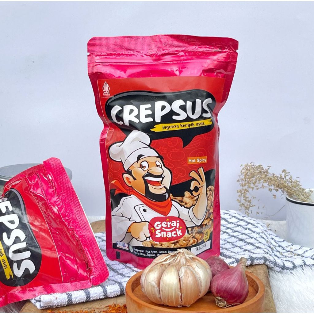 

Crepsus Keripik Usus Ayam Gurih Extra Crispy Aneka Rasa Best Seller 90gr