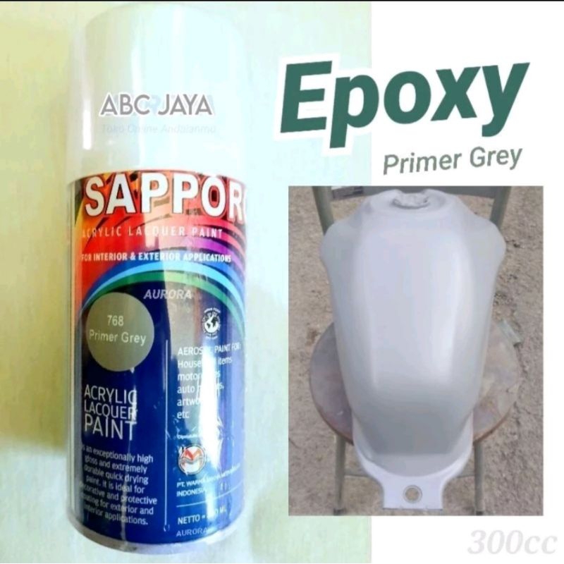 Cat Sapporo 768 Primer Grey Epoksi Epoxy Poksi Cat Dasar Undercoat 300ml