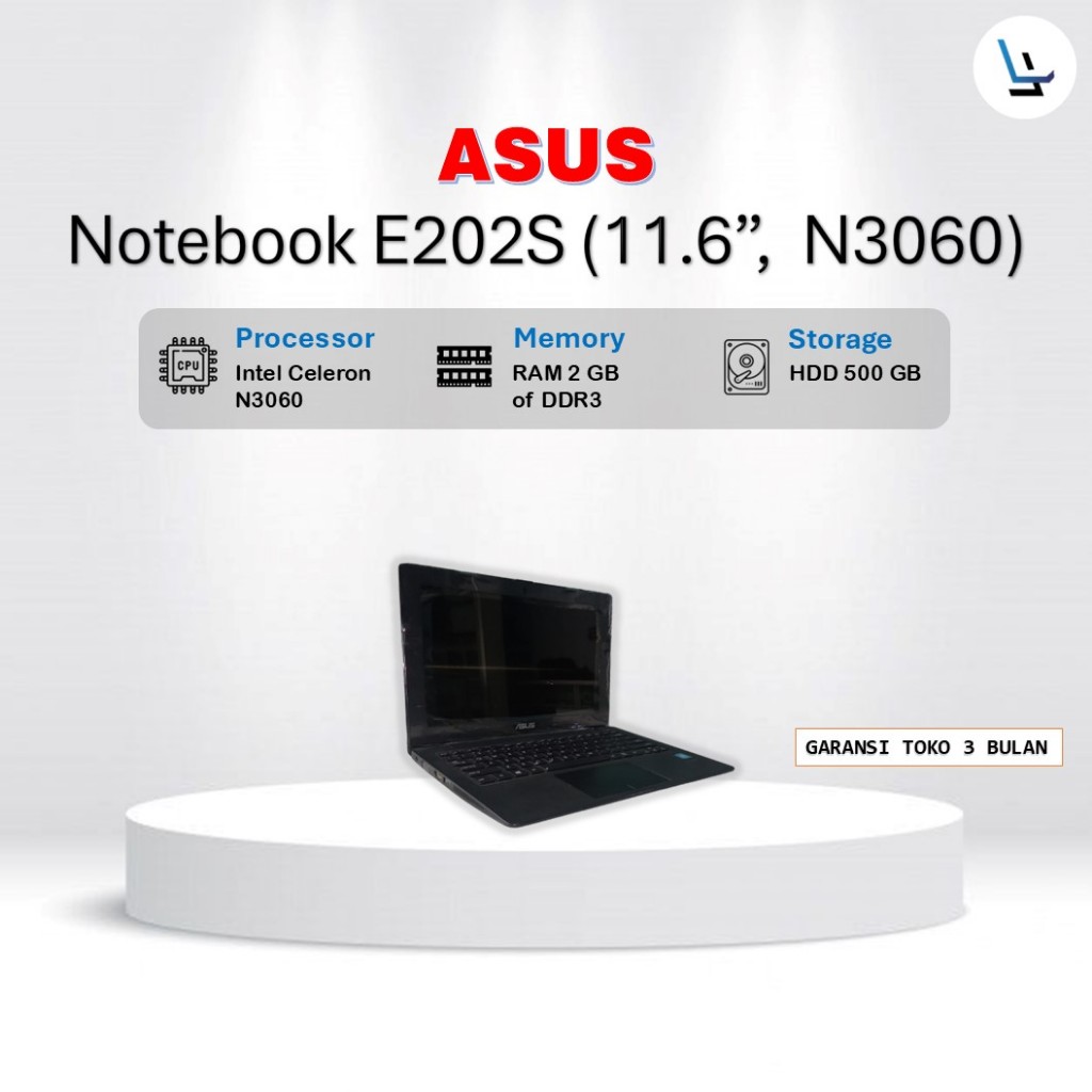 Notebook Asus E202S Intel Celeron N3060 RAM 2 GB HDD 500 GB Second