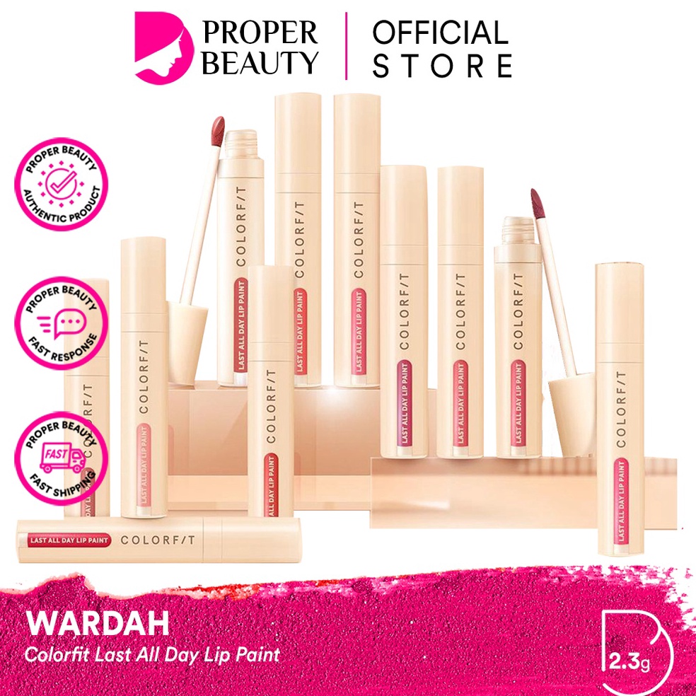KODE U7G WARDAH Colorfit Last All Day Lip Paint Indonesia  Lipstick Facial Wash Essence Toner Serum 