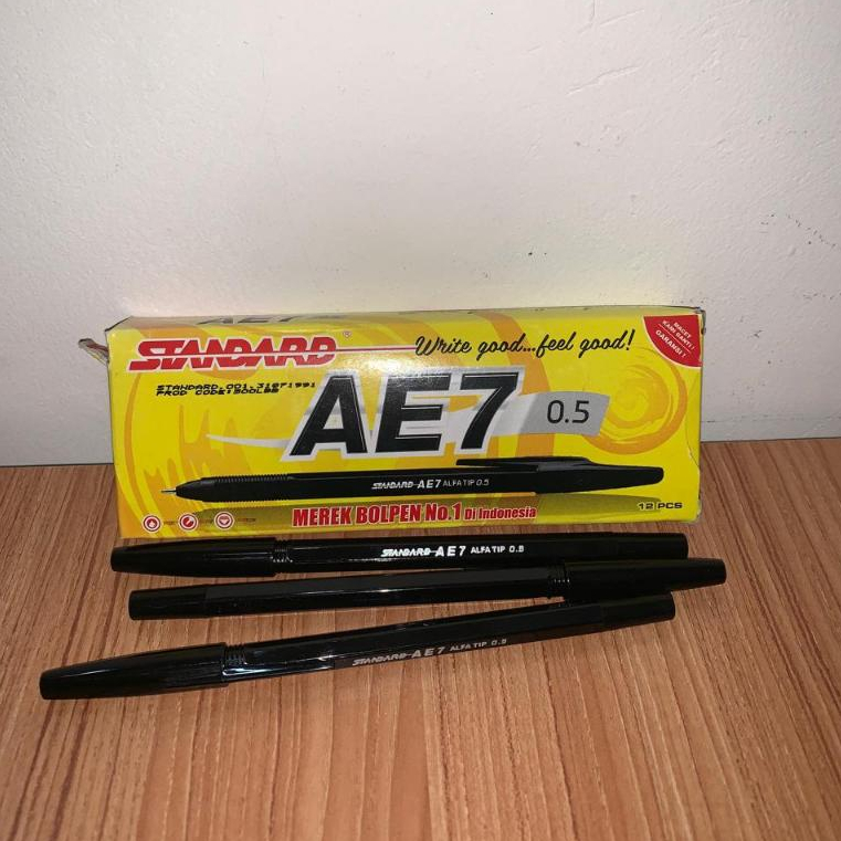 

Pulpen Standard Hitam AE7 0.5mm