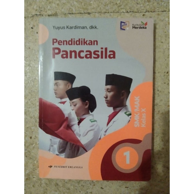 Buku PKN Kelas 10 Kurikulum Merdeka, Penerbit Erlangga