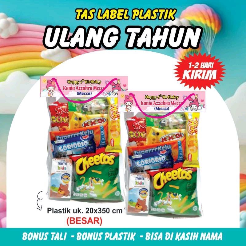 

Tas Plastik Label Snack Ulang Tahun (20x35 cm)