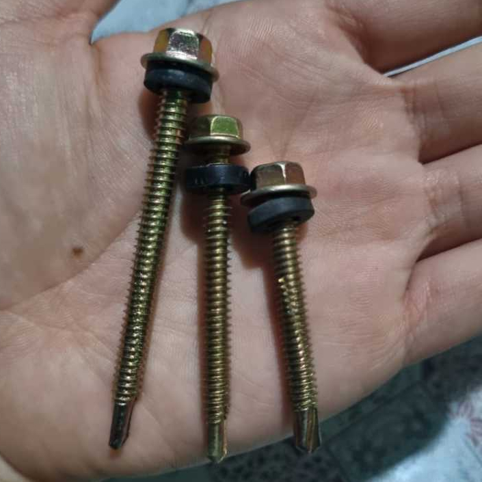 Baut Seng / Baut Baja Ringan / Baut Roofing SDS / Drilling SDS / Drilling Screw (Eceran Per Pcs)