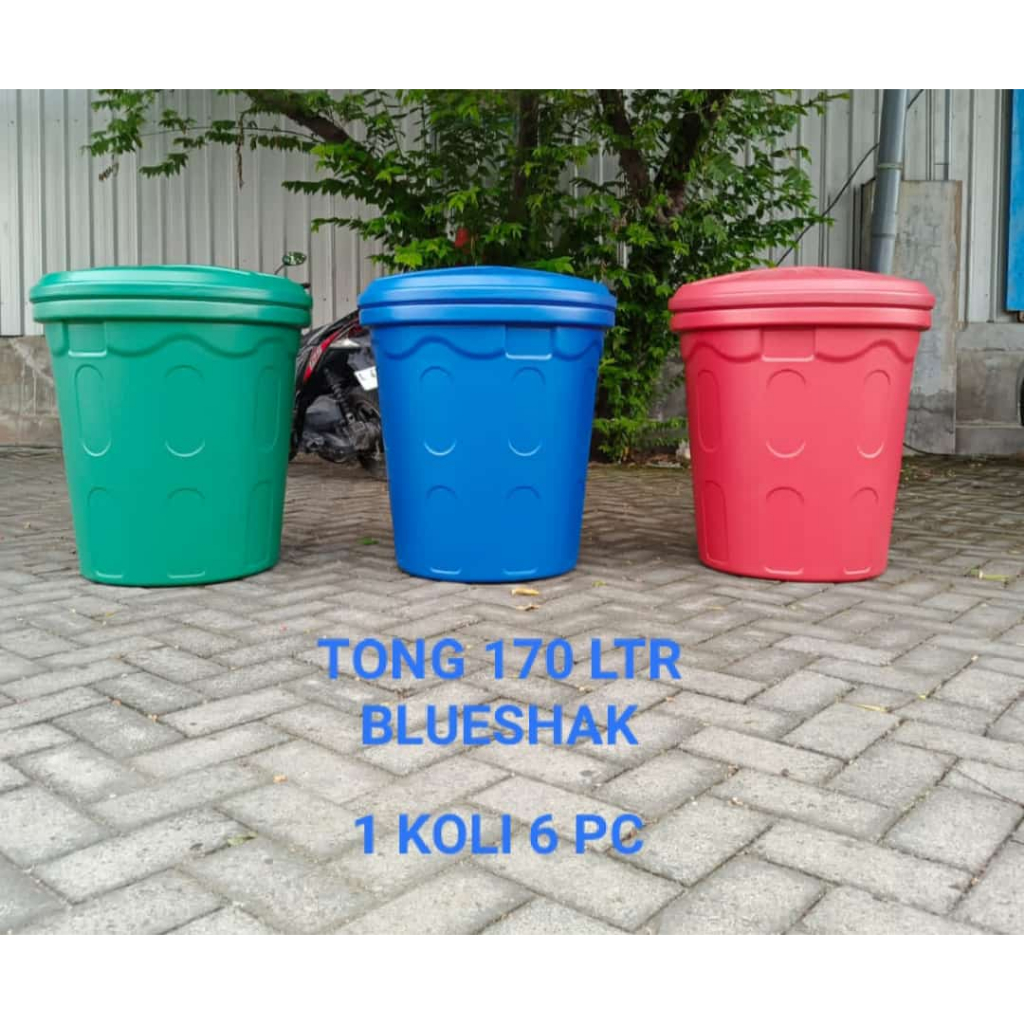 TIMBA 170 LITER + TUTUP/ TONG AIR 170 LITER/ TIMBA PLASTIK/ EMBER AIR BESAR