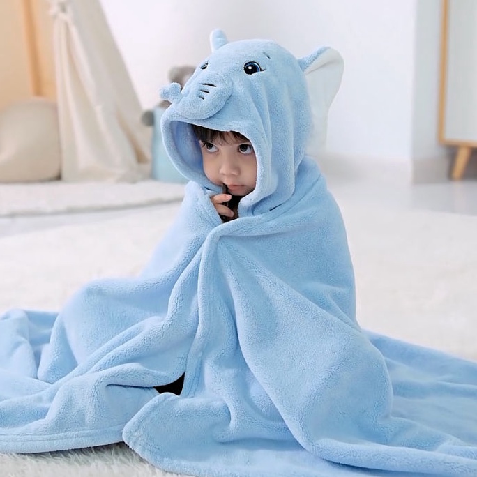 Special Pr Barnik88 Handuk hoodie anak bayi Handuk Selimut Bayi Bulu Tebal Karakter Lucu handuk mand