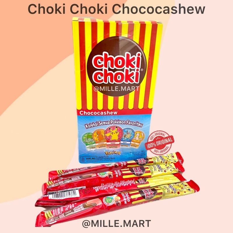 

[1 BOX ISI 20 PCS] CHOKI CHOKI CHOCOCASHEW ISI 20 X 9GR/ SURPRISE MAYORA