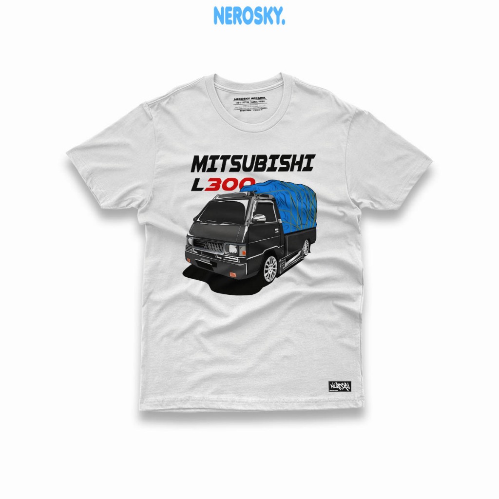 KAOS MOBIL L300 MITSUBISHI | KAOS L300 PICK UP | KAOS PRIA  T-SHIRT 24S PREMIUM COTTON COMBED TIPE 1