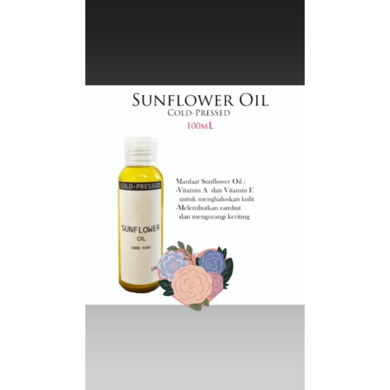 

sunflower oil cold pressed 100ml/minyqk biji matahari