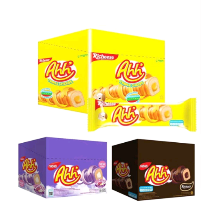 

wafer nabati ahh richeese box isi 20pcs x 5gr triple cheese richoco korean goguma