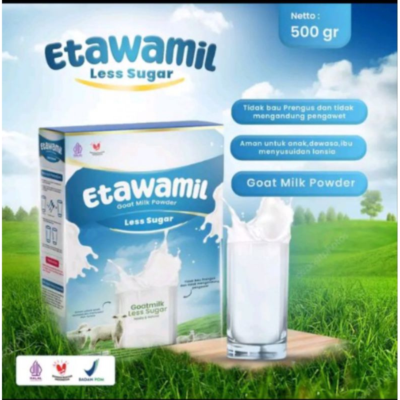 

susu ETAWAMIL NON SUGAR susu bubuk tanpa gula non gula HALAL' BPOM RI 500GR