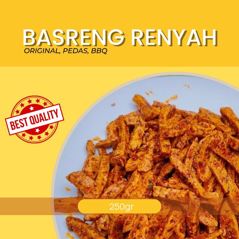 

Basreng isi 250gr Rasa Original Asin, Pedas Asin, Barbeque (Pedas Manis)