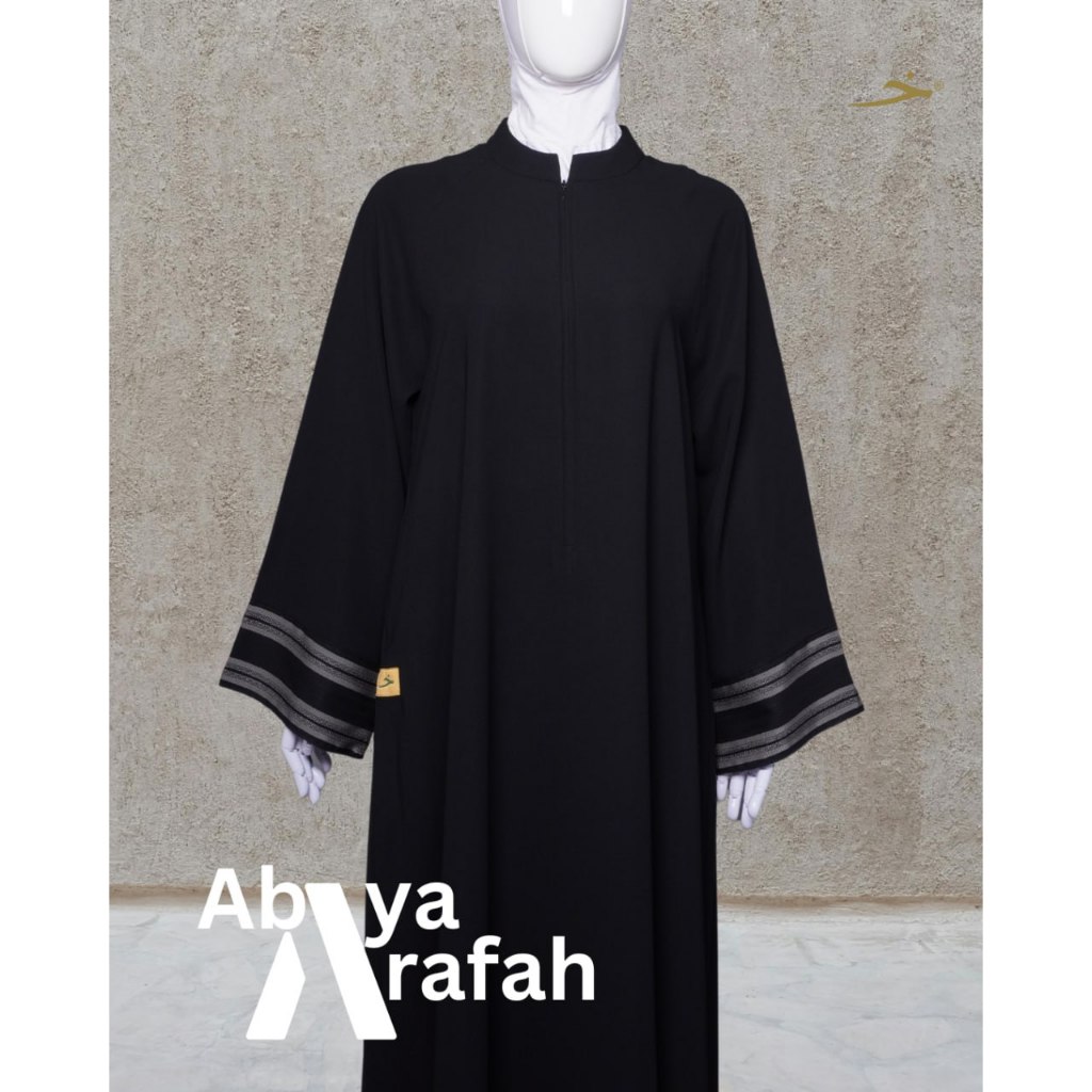 [BISA COD] GAMIS ARAFAH By KHADIJAH INDONESIA / ABAYA JETBLACK / GAMIS ARAB / GAMIS LONGGAR