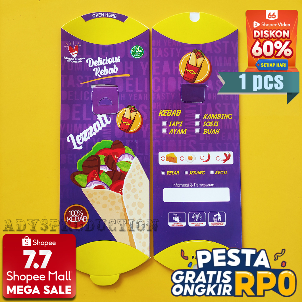 

Kardus Kebab MURAH | Bungkus Kebab | Kemasan Kebab