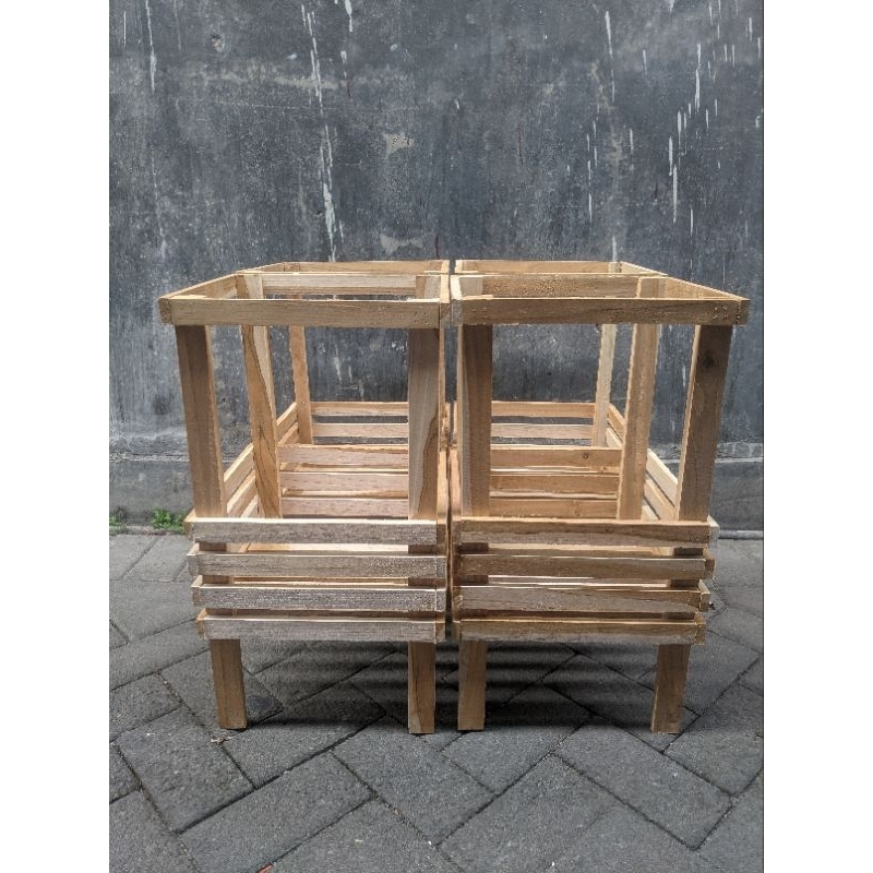 Pot kayu jati "Standing"