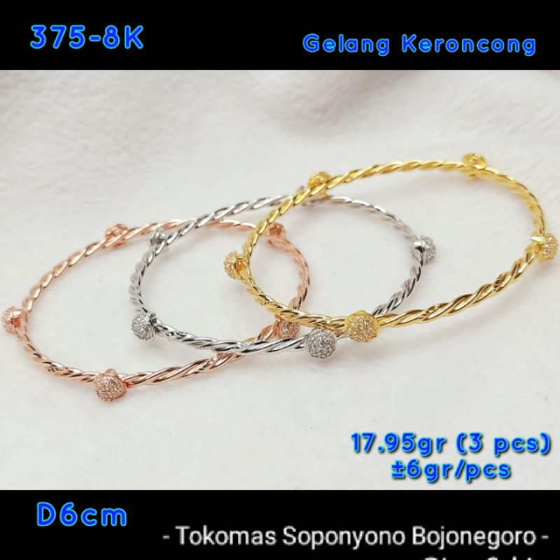 GELANG KERONCONG 3 WARNA KADAR 375.8K