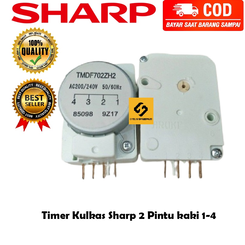 [BAYAR DI TEMPAT] PROMO TIMER KULKAS SHARP 2 PINTU TMDF702 ZH2 /TIMER KULKAS 1-4