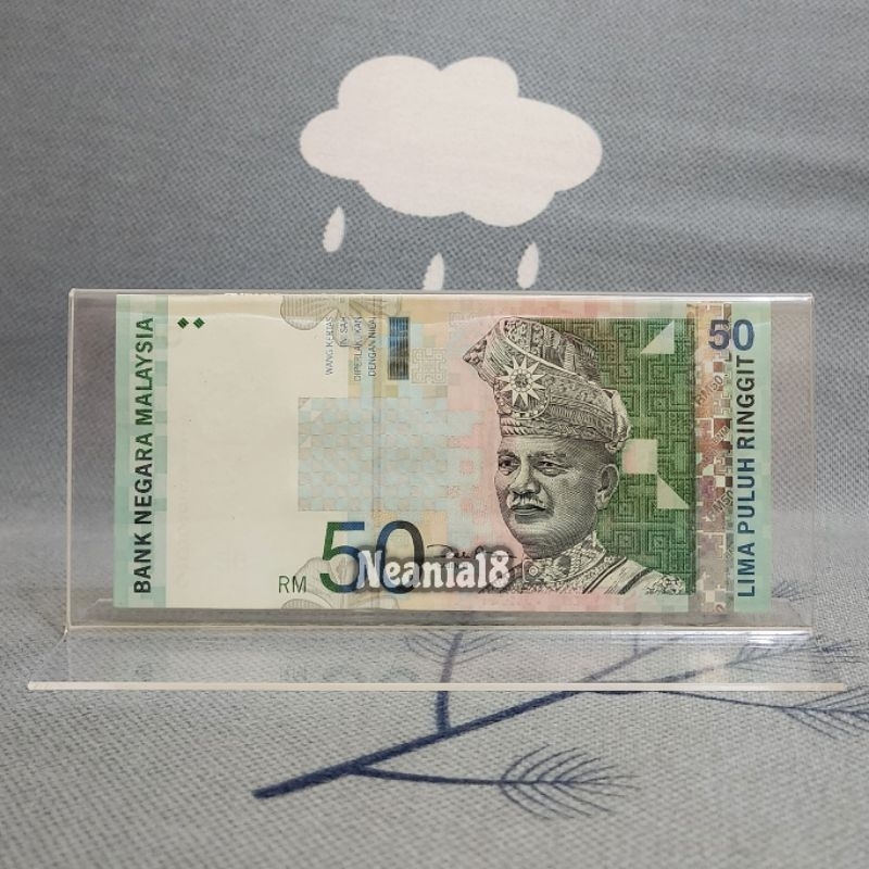 Akrilik Tempat Uang Pajangan Hiasan Malaysia 50 Ringgit Limited Edition