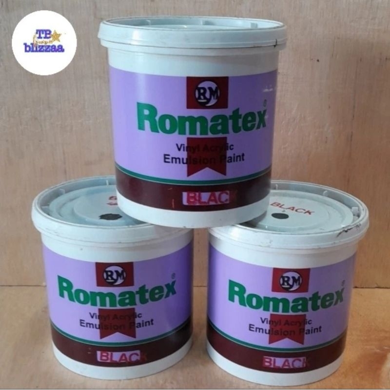 Romatex Hitam 1kg Romatex Putih 1kg Cat Tembok Hitam 1kg Cat Tembok Putih 1kg Kwalitas Setara Metrol