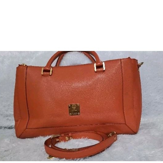 MCM Tote hand bag orange