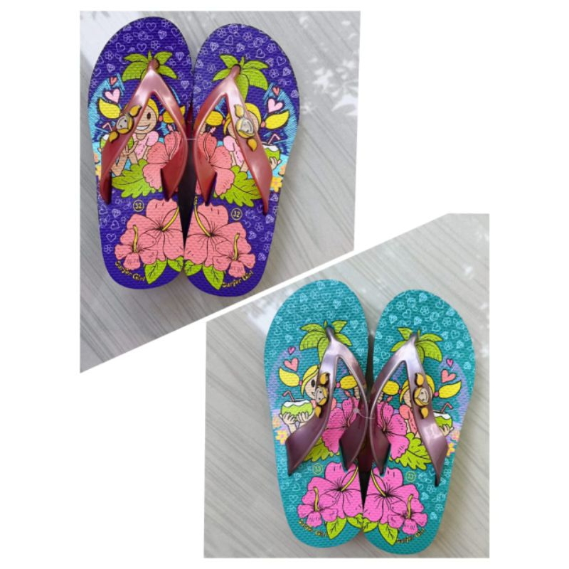 Sandal Jepit Ando Wedges Anak Surfer Girl Coconut (Size 32-35)