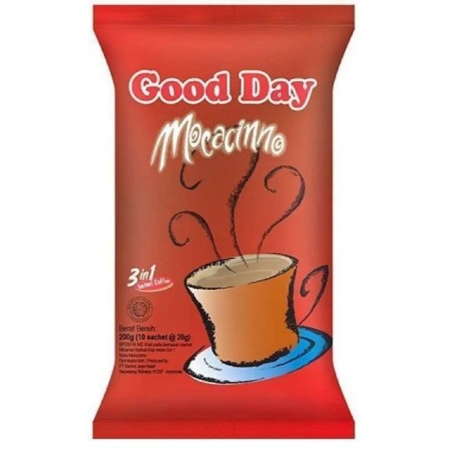 

Good Day Mocacinno Renceng 10 sachet x 20 gr