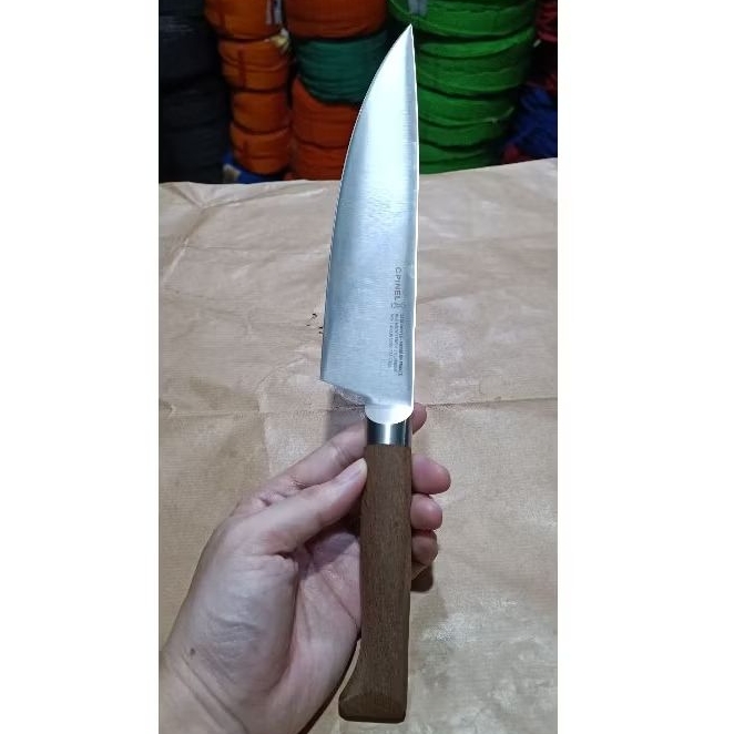 Pisau Dapur Stainless Steel Merk Opinel 8" X 50 Cr MoV 15. High Carbon Stainless Steel. Made in Fran
