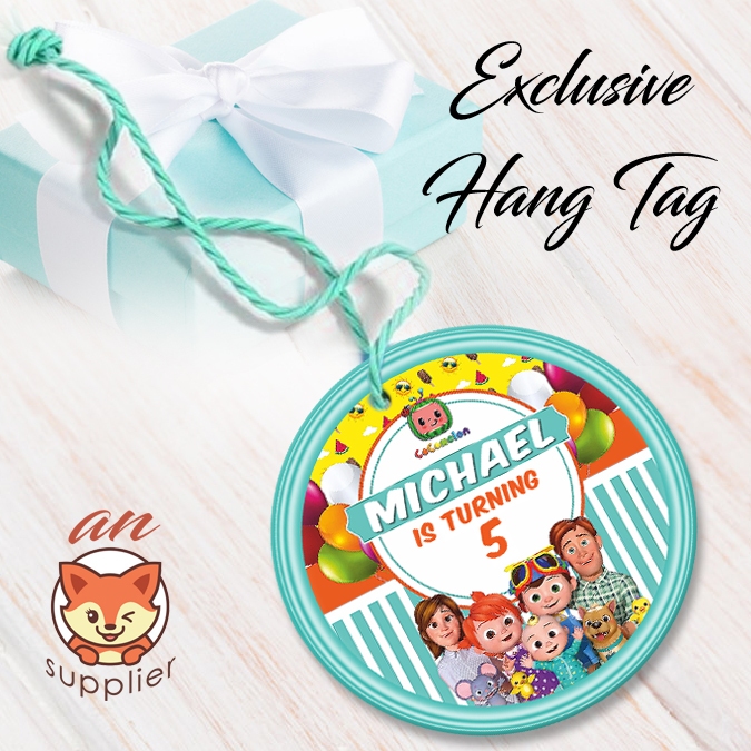 COCOMELON 2-2 HANG TAG THANK YOU CARD ULTAH / ULANG TAHUN