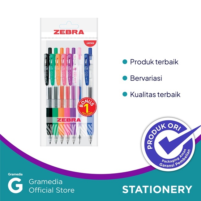 

Gramedia Daan Mogot-Zebra Sarasa Clip Set 6 Pcs Free 1 Pcs